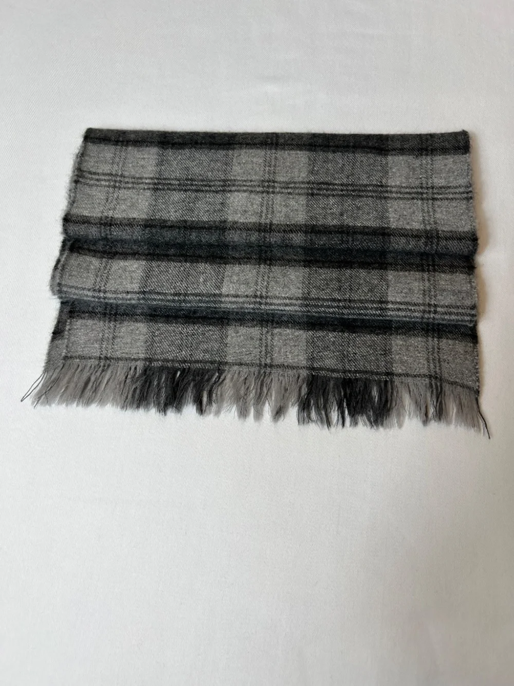 *FIRM PRICE* Vintage Blackcock Cashmere Wool Blend Plaid Scarf Made in Scotland